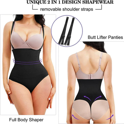 Bodysuit Shapewear Women Full Body Shaper Tummy Control Slimming Underwear Sheath Butt Lifter Push Up  Abdomen Shapers Corset