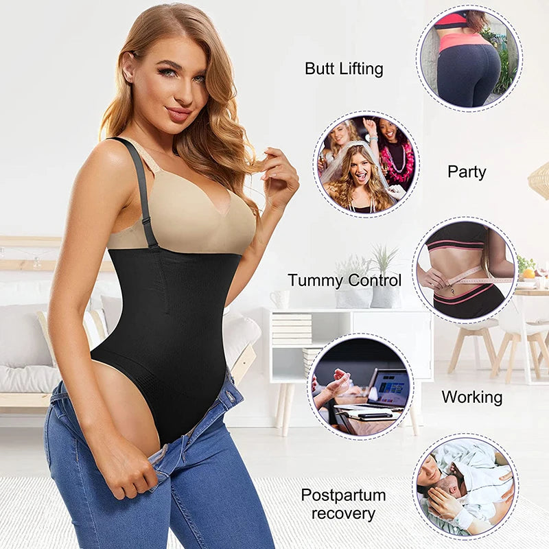 Bodysuit Shapewear Women Full Body Shaper Tummy Control Slimming Underwear Sheath Butt Lifter Push Up  Abdomen Shapers Corset
